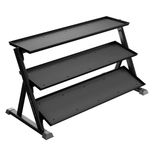 Nautilus 3-Tier Hex Dumbbell Rack commercial strength equipment
