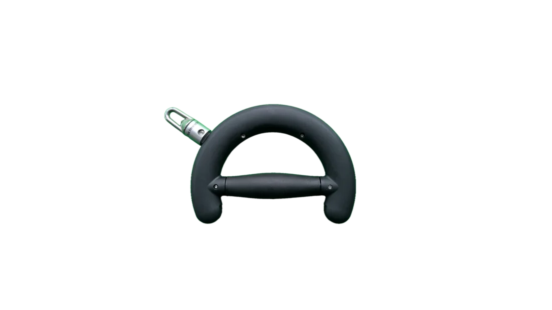 TrakHandle Pro-X rotating cable handle showing the rotation mechanism