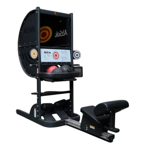 The Abs Company AbSolo interactive target ab machine, front three-quarter studio view