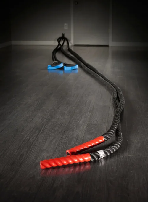 The Abs Company Battle Rope ST System, front three-quarter view