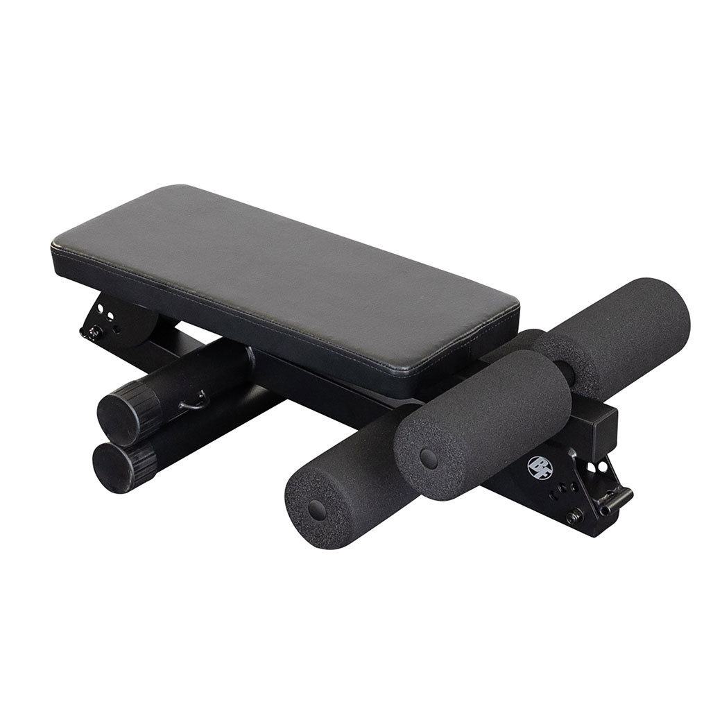 Best Fitness BFAB10B ab crunch bench angled view in black finish