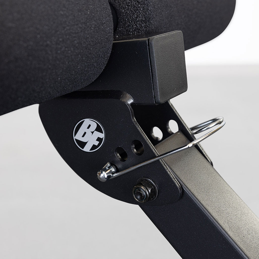Best Fitness BFAB10B ab crunch bench rear view in black finish