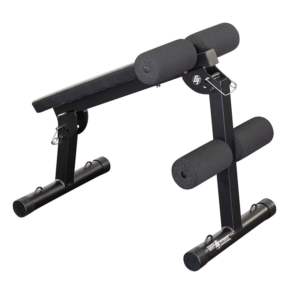 Best Fitness BFAB10B ab crunch bench side profile in black finish