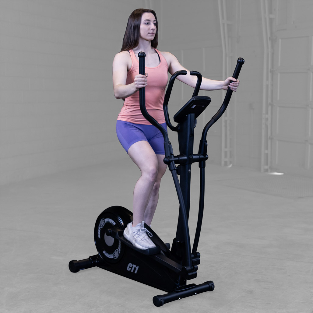 Best Fitness BFCT1B elliptical cross trainer rear view in black