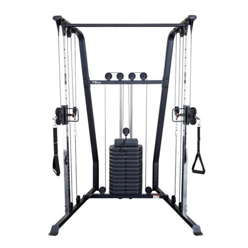 Best Fitness BFFT10B functional trainer with 190 lb weight stack and dual swivel pulleys