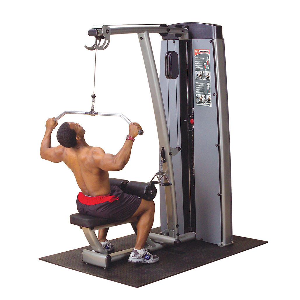 Body-Solid Pro Clubline DLATSF3 dual lat pulldown and mid row machine with 310 lb weight stack