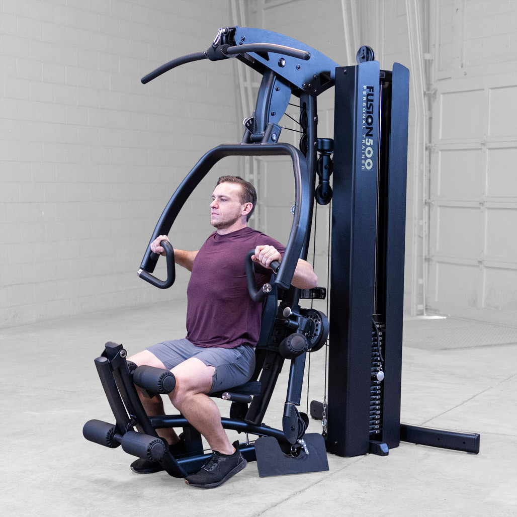 Body-Solid F500B Home Gym chest press in black finish