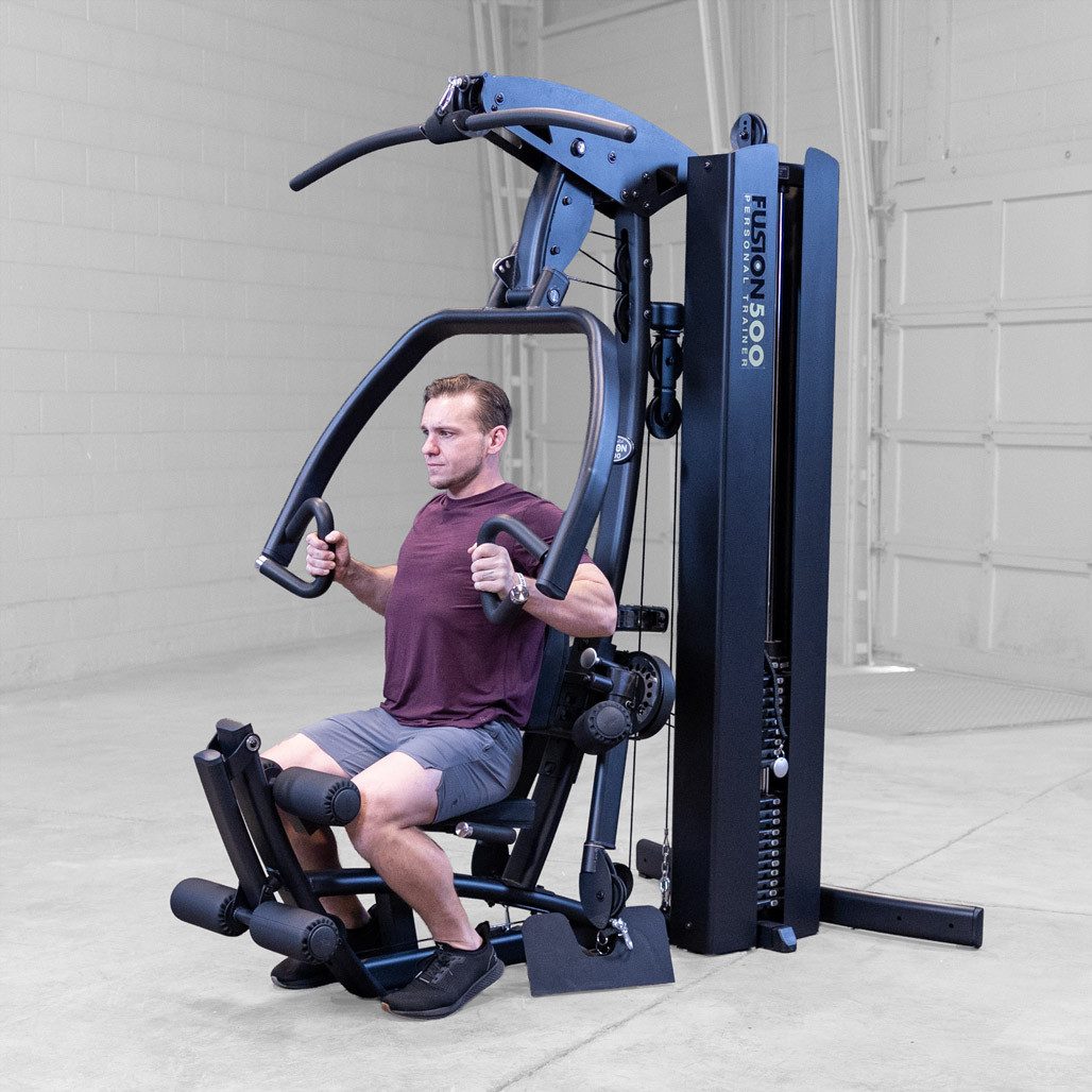 Body-Solid F500B Home Gym mid row in black finish