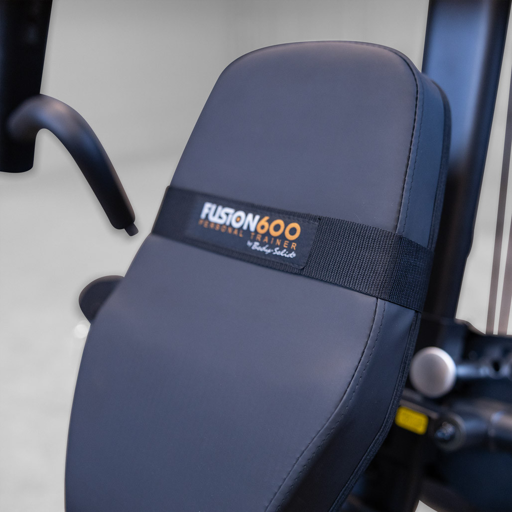 Body-Solid F600B Home Gym back pad detail in black finish