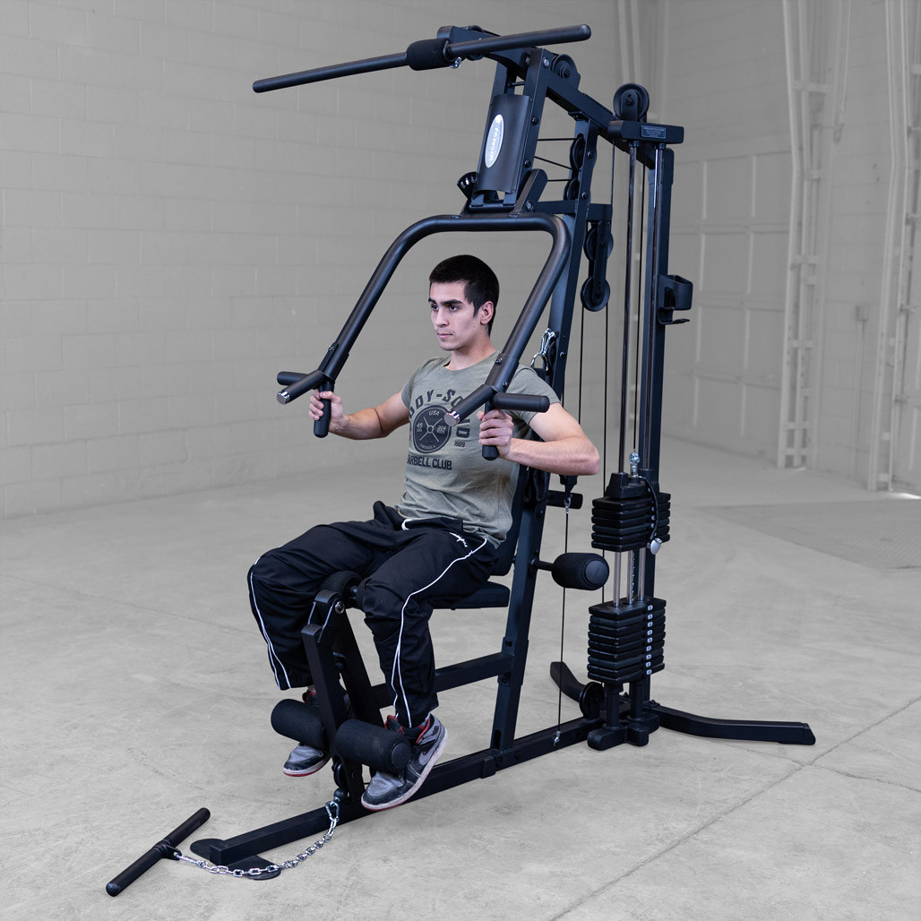 Body-Solid G3B Selectorized Home Gym chest press in black finish