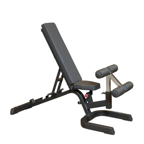 Body-Solid GFID71B heavy duty flat incline decline bench, 2x3 frame, three-quarter view