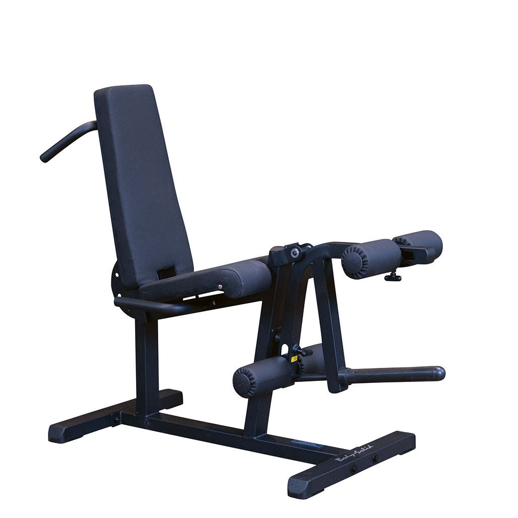 Body-Solid GLCE365B Leg Extension & Prone Leg Curl Machine in black finish, shown from the front