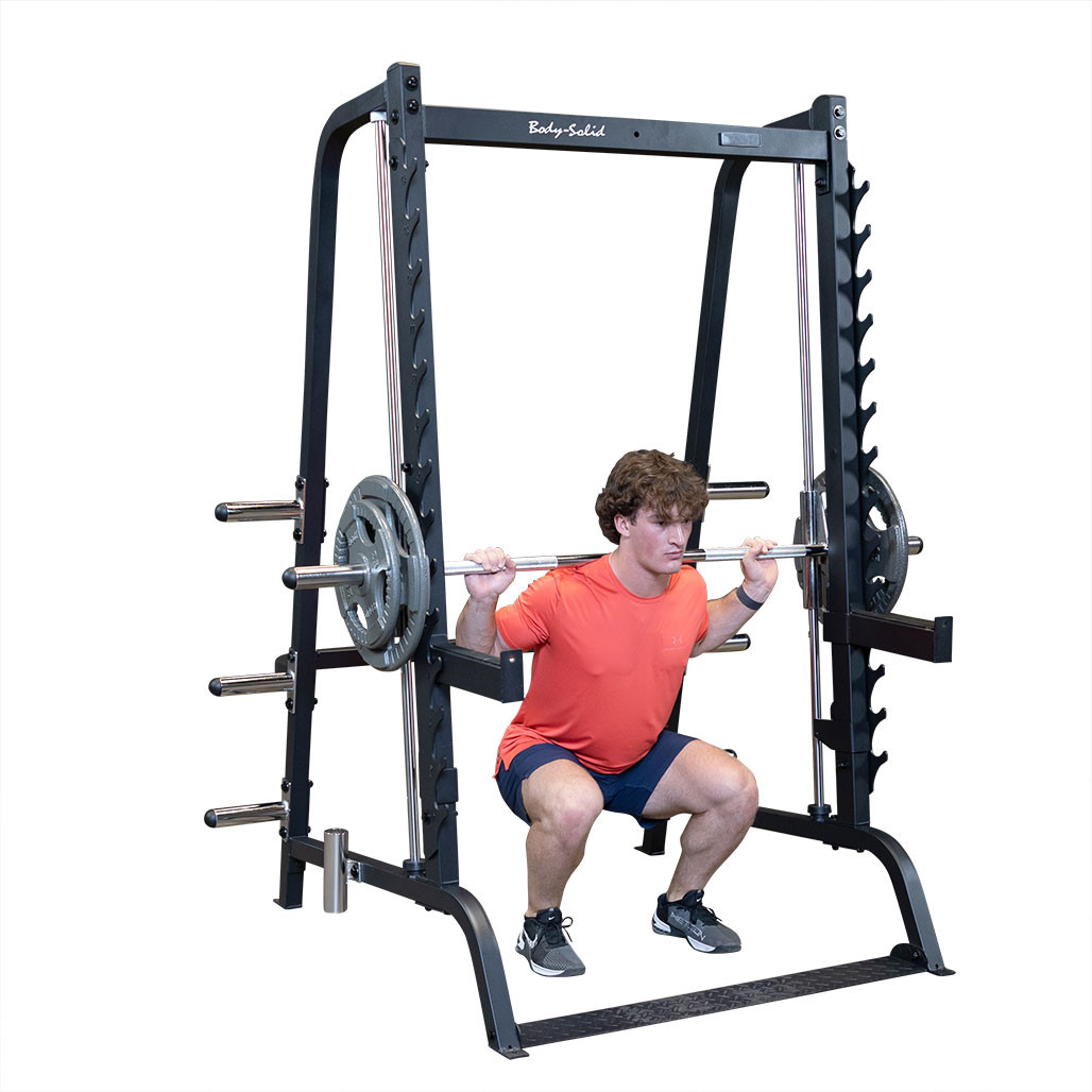 Body-Solid GS348B Series 7 Smith Machine angled view