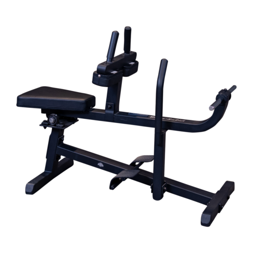 Body-Solid GSCR349B Seated Calf Raise in black finish, shown from the front