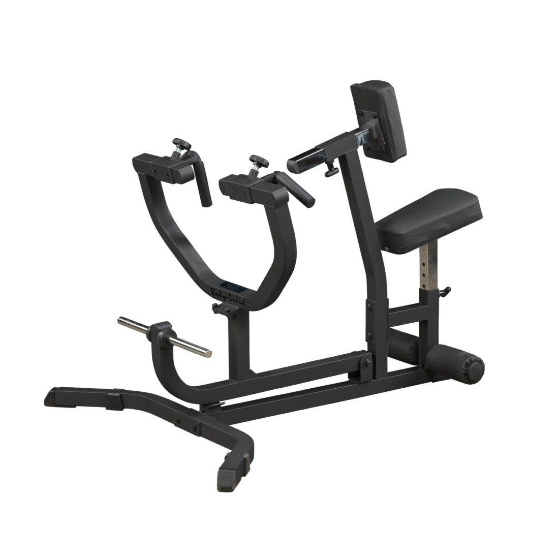 Body-Solid GSRM40B Seated Row Machine shown in black finish on a plain background