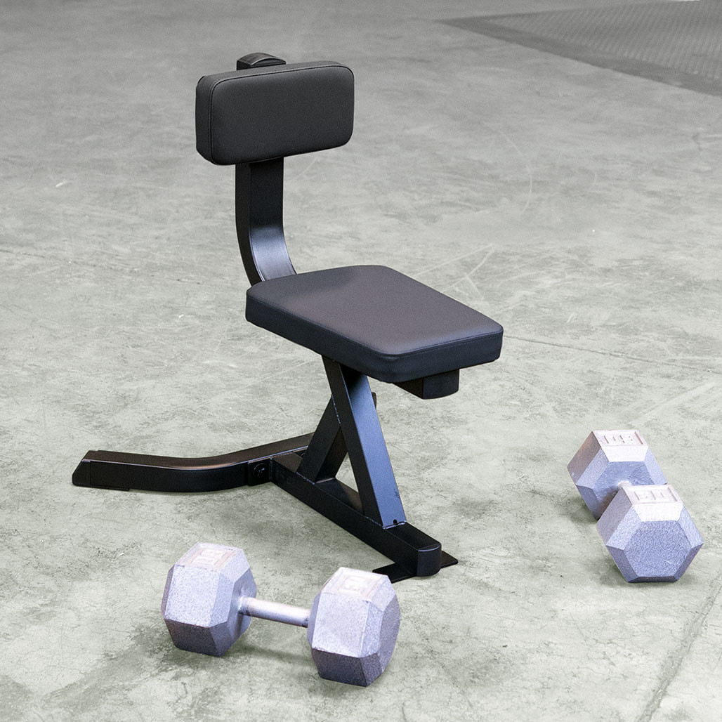 Body-Solid GST20B utility stool wide base and DuraFirm seat