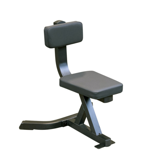 Body-Solid GST20B utility stool with backrest, three-quarter view