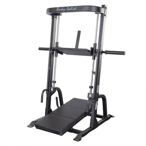 Body-Solid GVLP Vertical Leg Press shown in black finish on a plain background
