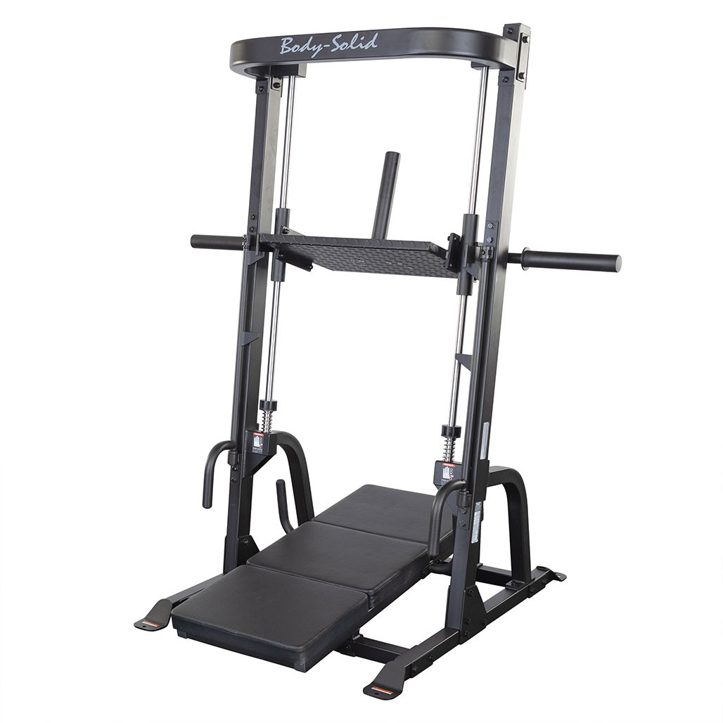 Body-Solid GVLP Vertical Leg Press shown in black finish on a plain background
