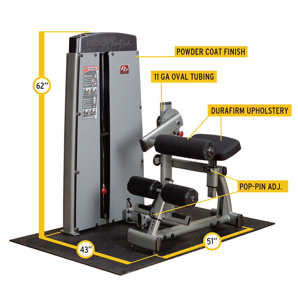 Body-Solid Pro Clubline DABBSF DABB-SF Pro Dual Ab & Back Machine detail view 1