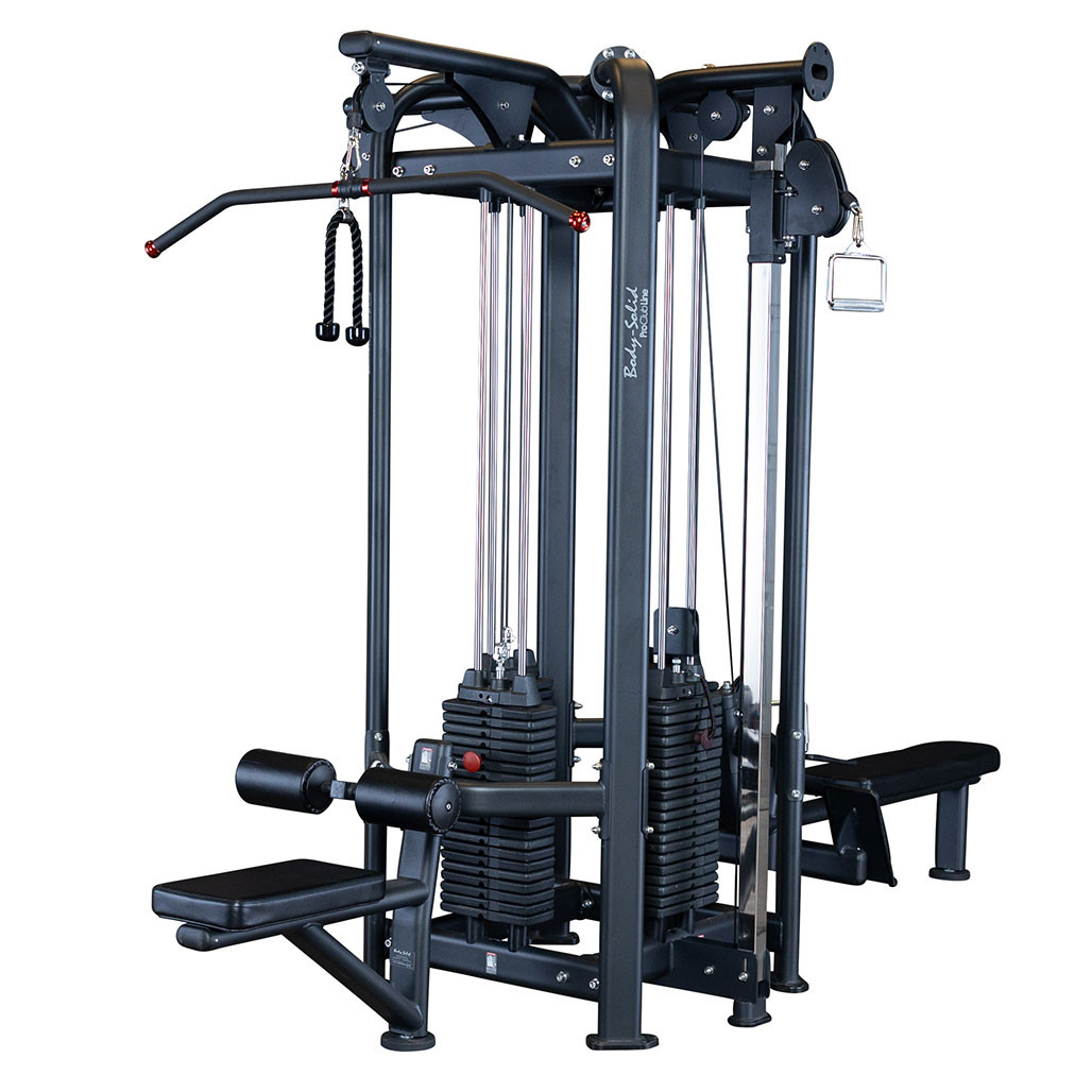 Body-Solid Pro Clubline Pro Jungle Gym 100 four-station multi-gym studio view