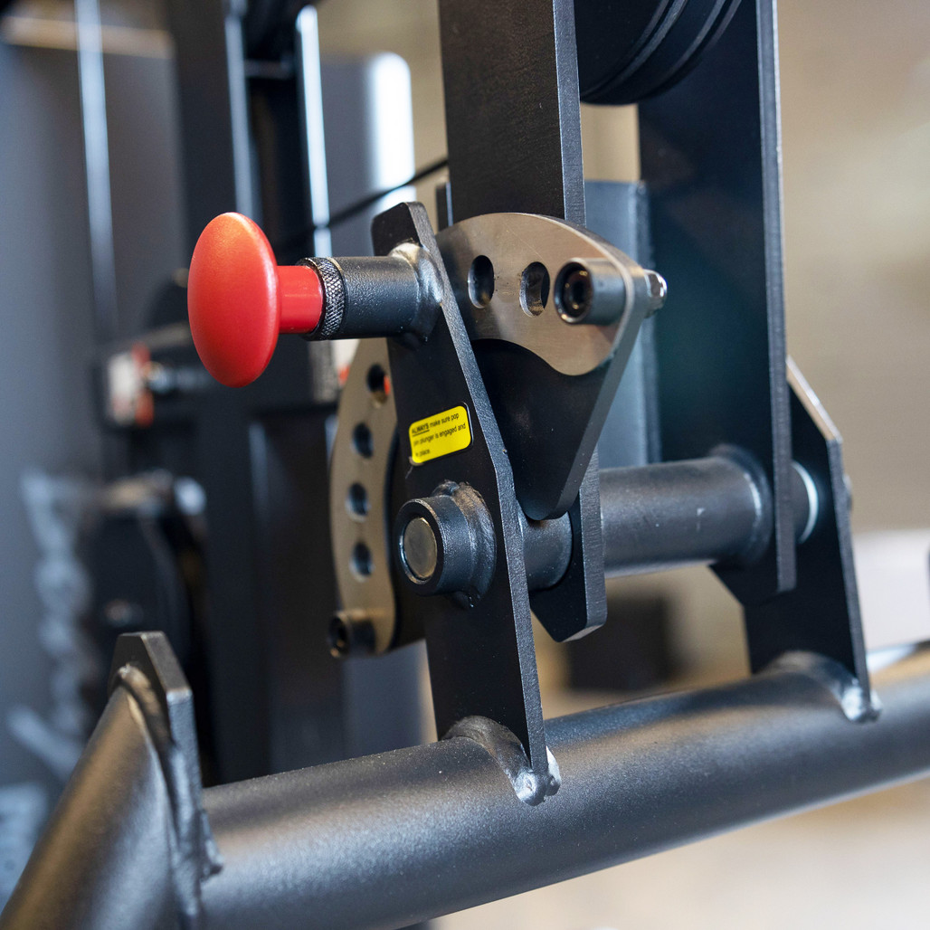 Body-Solid Pro Clubline S1000 weight stack selector pin and pulley detail