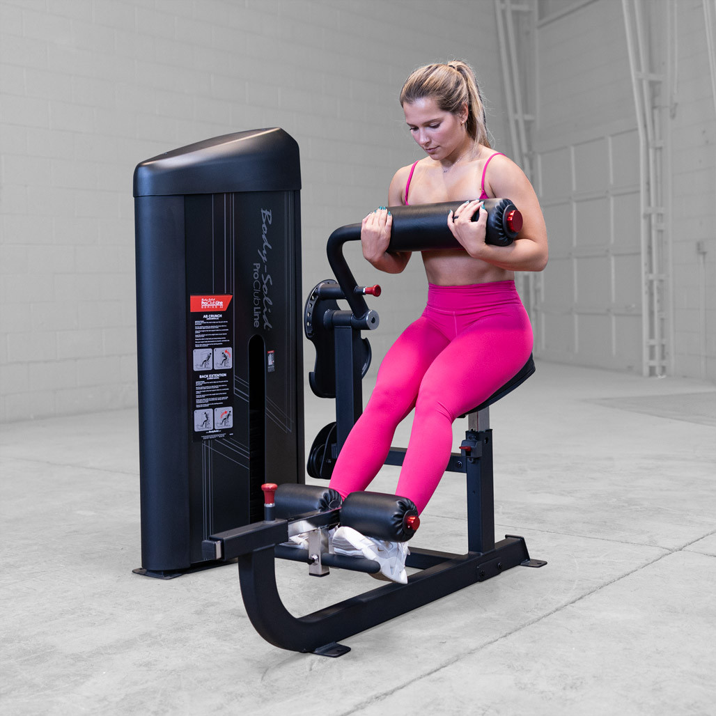 Front view of the Body-Solid Pro Clubline S2ABB/2 ab and back machine