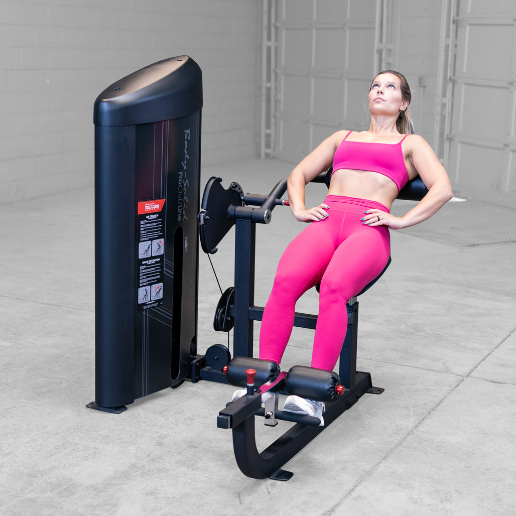 Side view of the Body-Solid Pro Clubline S2ABB/2 ab and back machine