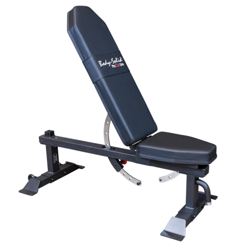 Body-Solid Pro Clubline SFI20 flat to incline bench showing adjustment range