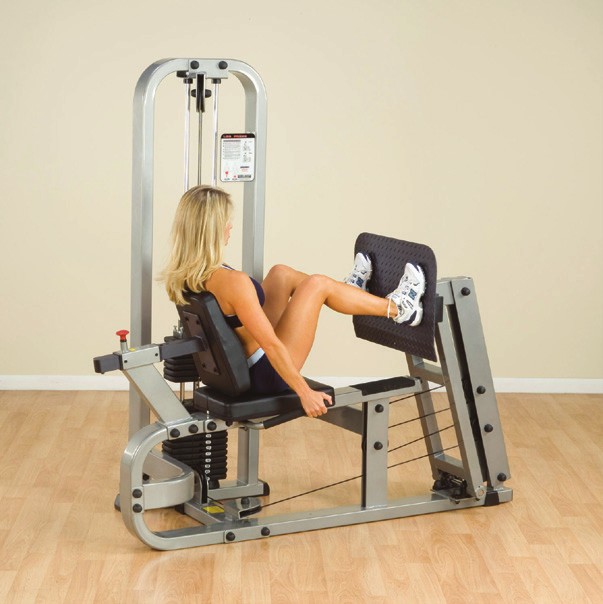 Athlete performing a leg press on the Body-Solid SLP500G/3