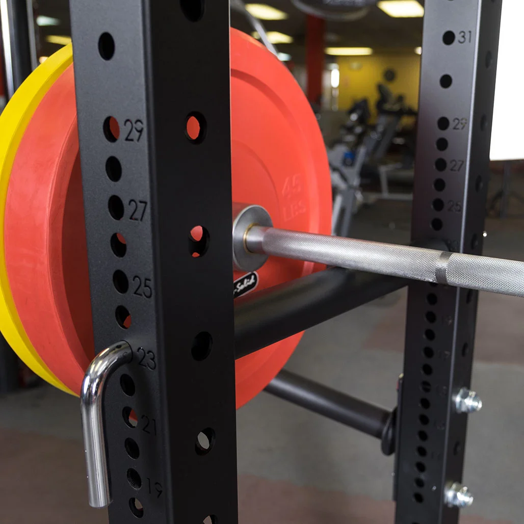 Body-Solid Pro Clubline SPRPS Pin Pipe Safeties — commercial Pro Clubline rack attachment