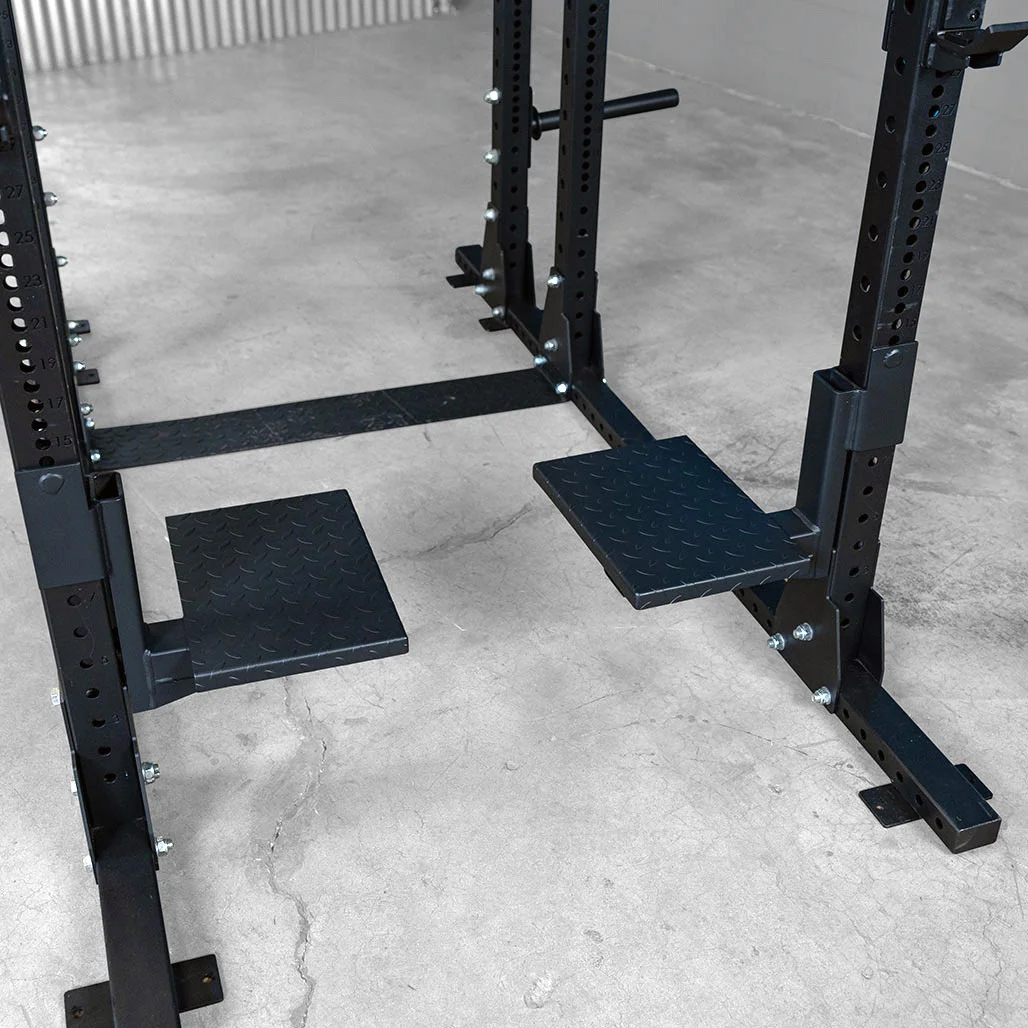 Body-Solid Pro Clubline SPRSP Spotter Platforms — commercial Pro Clubline rack attachment