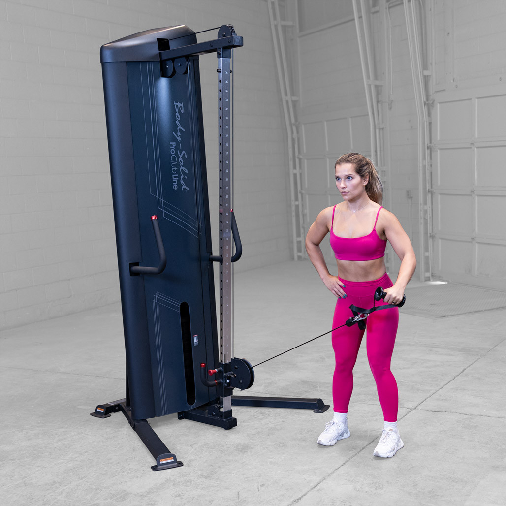User performing a low cable row on the Body-Solid S2CC