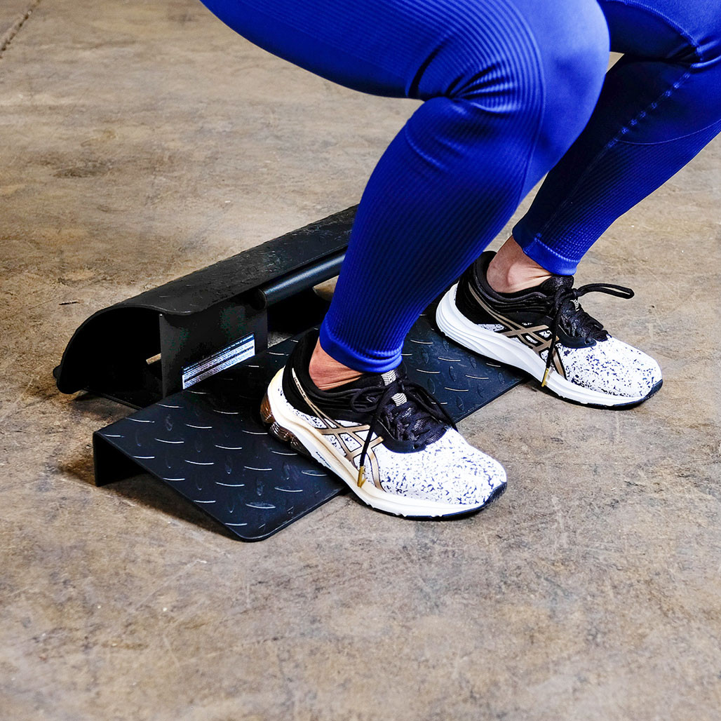Body-Solid SCB26 Squat Calf Block in black finish, shown in a three-quarter angle view.