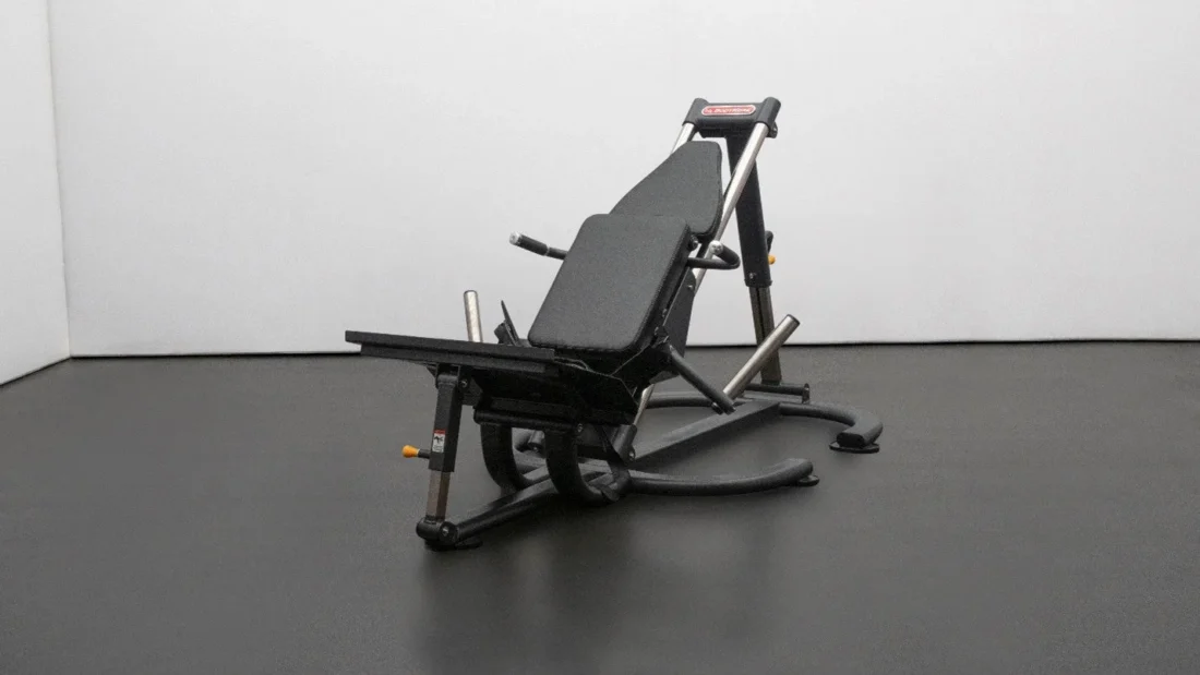BodyKore CF8131 glute press combo machine angled profile showing dual loading positions