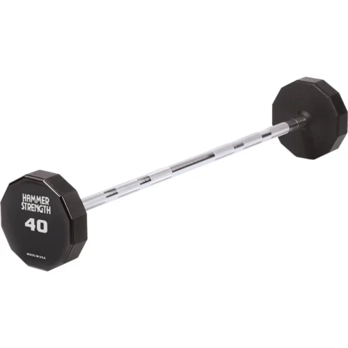 Hammer Strength 12-Sided Fixed Urethane Barbells commercial fixed barbell