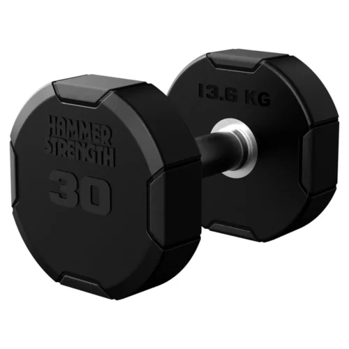 Hammer Strength 4-Sided Rubber Dumbbells commercial dumbbell