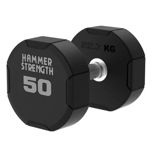 Hammer Strength 4-Sided Urethane Dumbbells commercial dumbbell