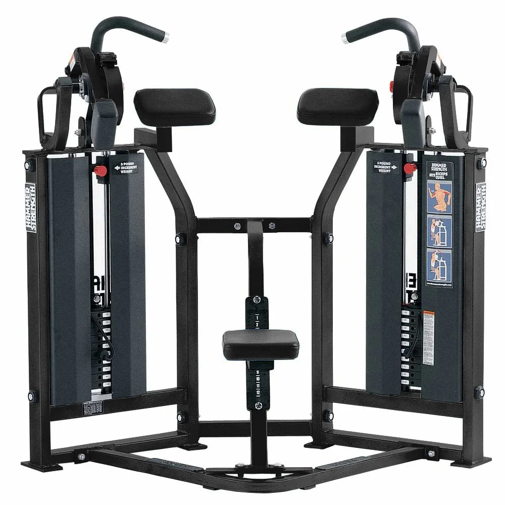 Hammer Strength MTS Iso-Lateral Biceps Curl commercial selectorized strength machine