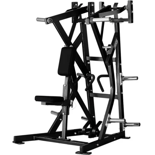 Hammer Strength Plate-Loaded Iso-Lateral Low Row, an iso-lateral plate-loaded commercial strength machine
