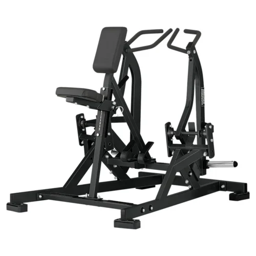 Hammer Strength Plate-Loaded Iso-Lateral Row, an iso-lateral plate-loaded commercial strength machine