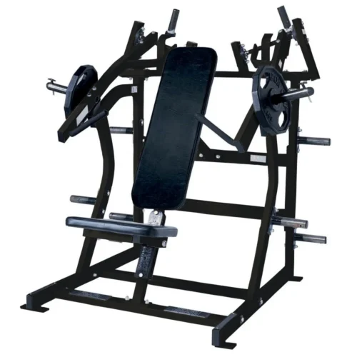 Hammer Strength Plate-Loaded Iso-Lateral Super Incline Press, an iso-lateral plate-loaded commercial strength machine