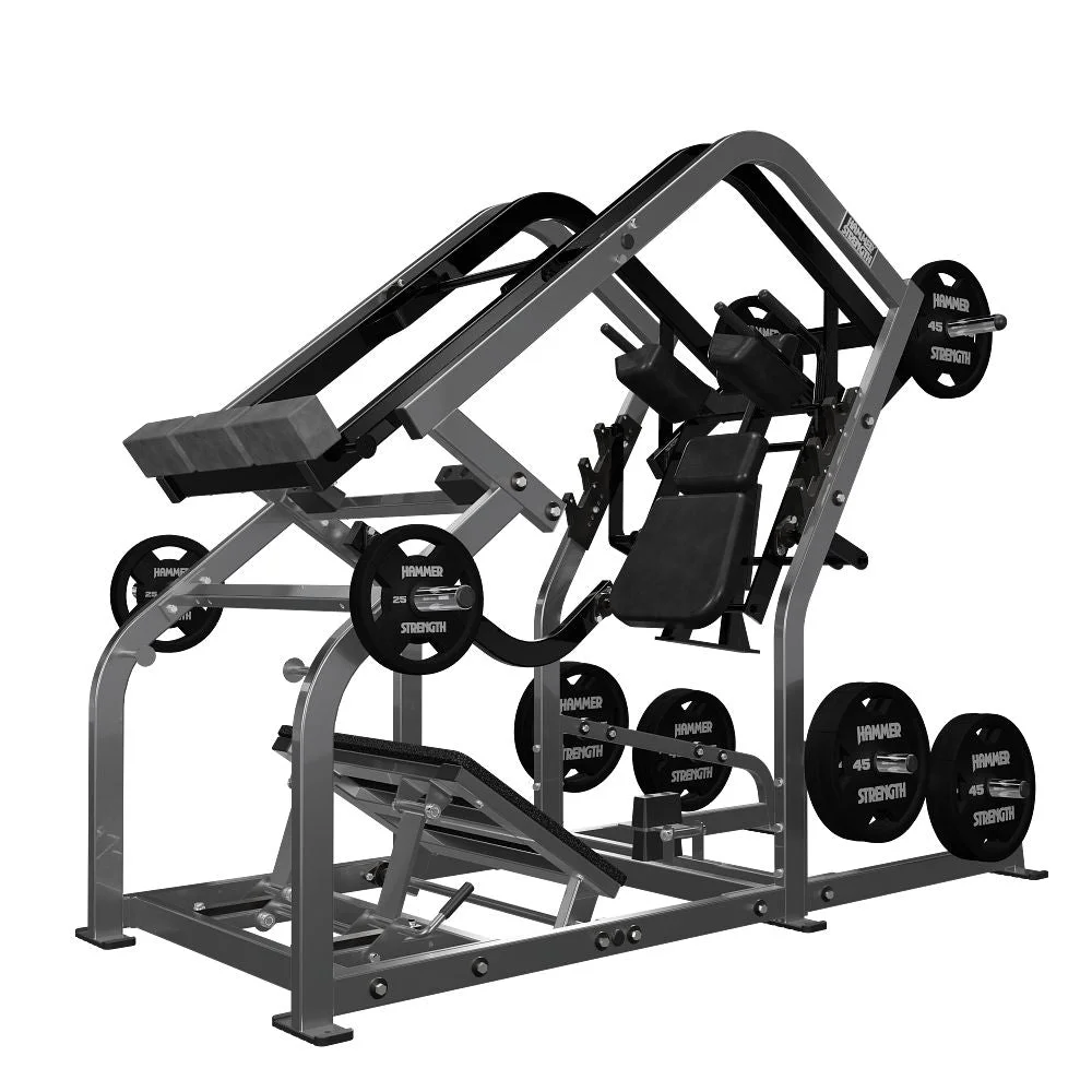 Hammer Strength Plate Loaded Pendulum-X Squat plate-loaded commercial strength machine