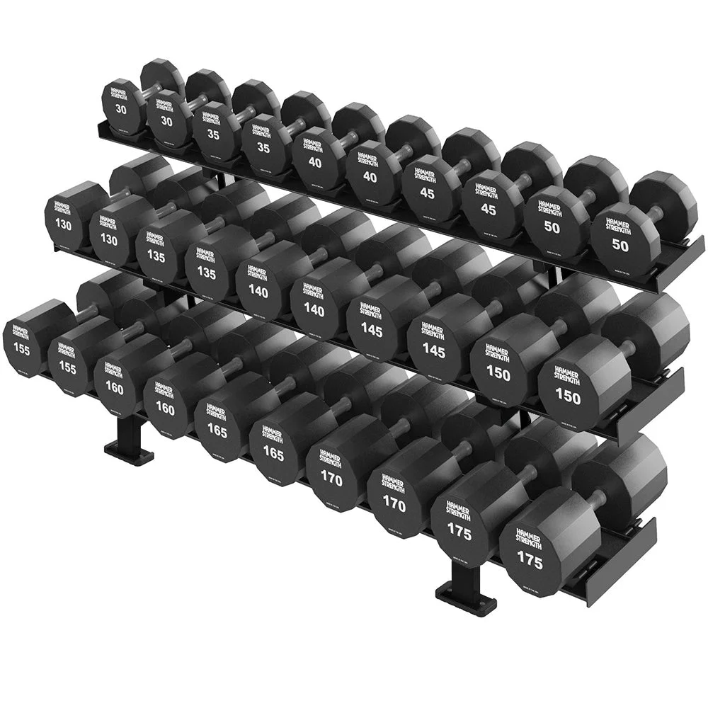 Hammer Strength Three Tier Dumbbell Rack commercial strength equipment