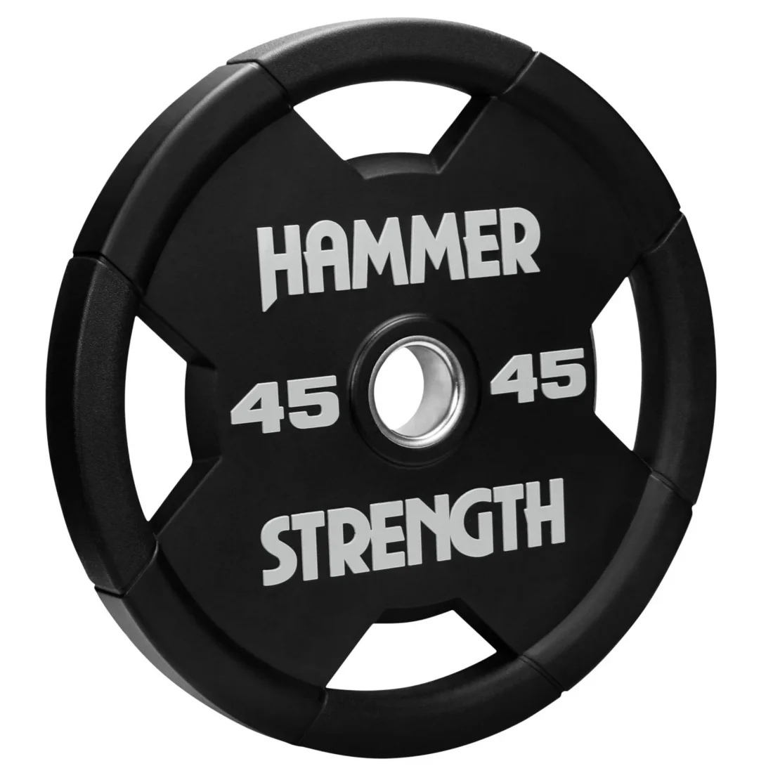 Hammer Strength Urethane Round Olympic Plates for plate-loaded strength equipment
