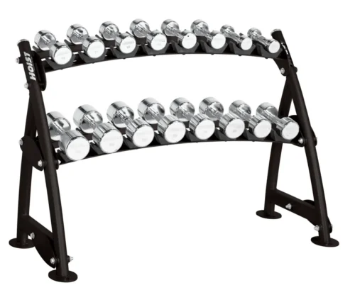 HOIST CF-3462-2 commercial freeweight 2-tier horizontal beauty bell rack
