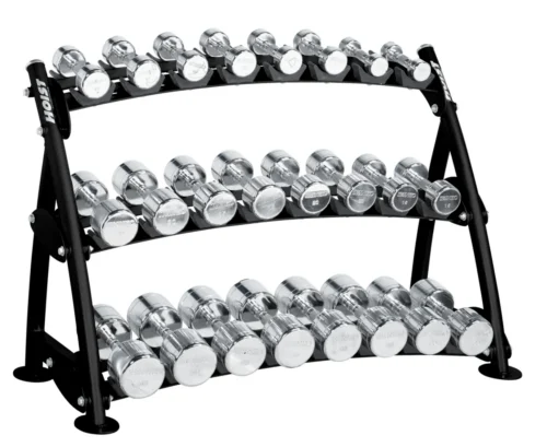 HOIST CF-3462-3 commercial freeweight 3-tier horizontal beauty bell rack