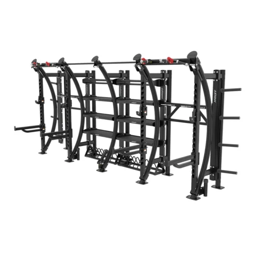 HOIST Fitness PS-4E-FSS-01 Four Element Functional Single Sided Performance Series storage rig in Performance Black