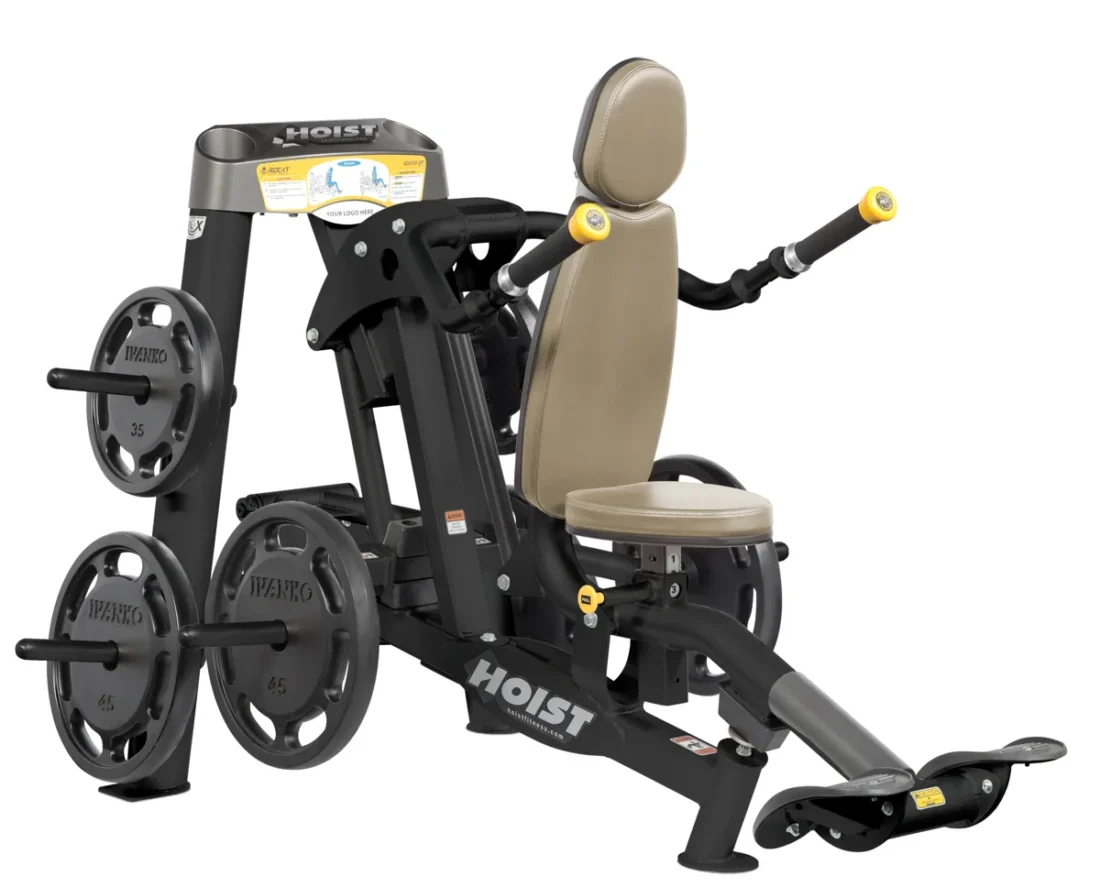 HOIST RPL-5101A Seated Dip, a black plate-loaded ROC-IT strength machine with ROX dynamic seat