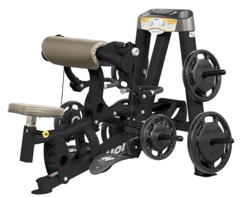 HOIST RPL-5102A Biceps Curl, a black plate-loaded ROC-IT strength machine with ROX dynamic seat